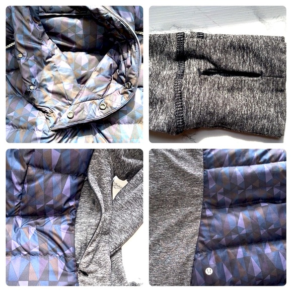 Lululemon Fluff Off Pullover Nightfall Black Goose Down Sz 6 - Picture 9 of 11